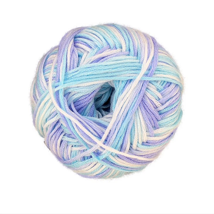 black and white variegated cotton yarn
